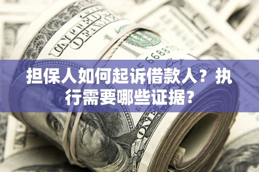 武汉担保人如何起诉借款人？执行需要哪些证据？