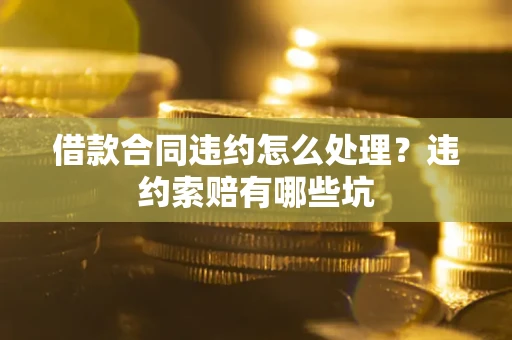 武汉借款合同违约怎么处理？违约索赔有哪些坑