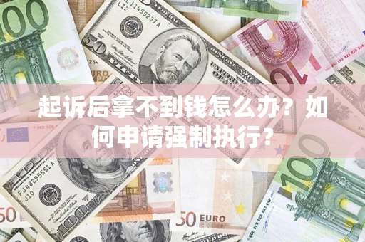 武汉起诉后拿不到钱怎么办？如何申请强制执行？