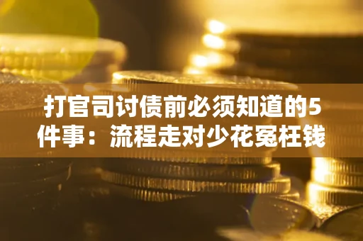 武汉打官司讨债前必须知道的5件事：流程走对少花冤枉钱
