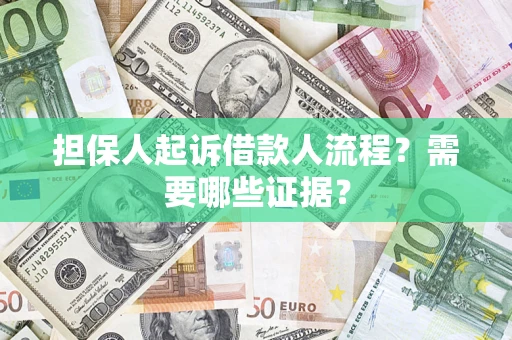 武汉担保人起诉借款人流程？需要哪些证据？