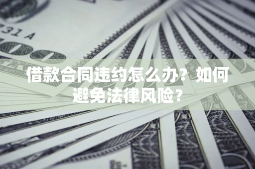 武汉借款合同违约怎么办？如何避免法律风险？