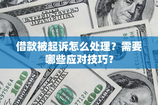 武汉借款被起诉怎么处理？需要哪些应对技巧？