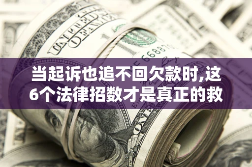 武汉当起诉也追不回欠款时,这6个法律招数才是真正的救命稻草